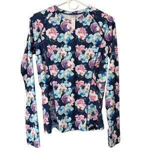 Obermeyer Womens Long Sleeve Floral Print Shirt Size‎ Small